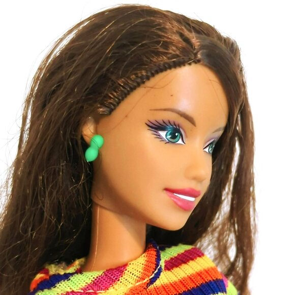 Barbie Beach Teresa Surf’s Up Fashion Doll 2008 L9546 Flat Feet Restyled OOAK - Picture 4 of 8